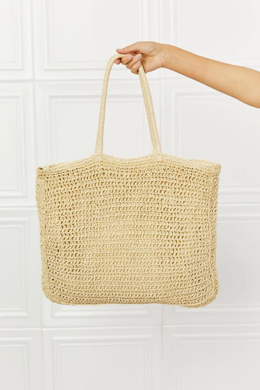 Hazel Blues® |  Fame Off The Coast Straw Tote Bag