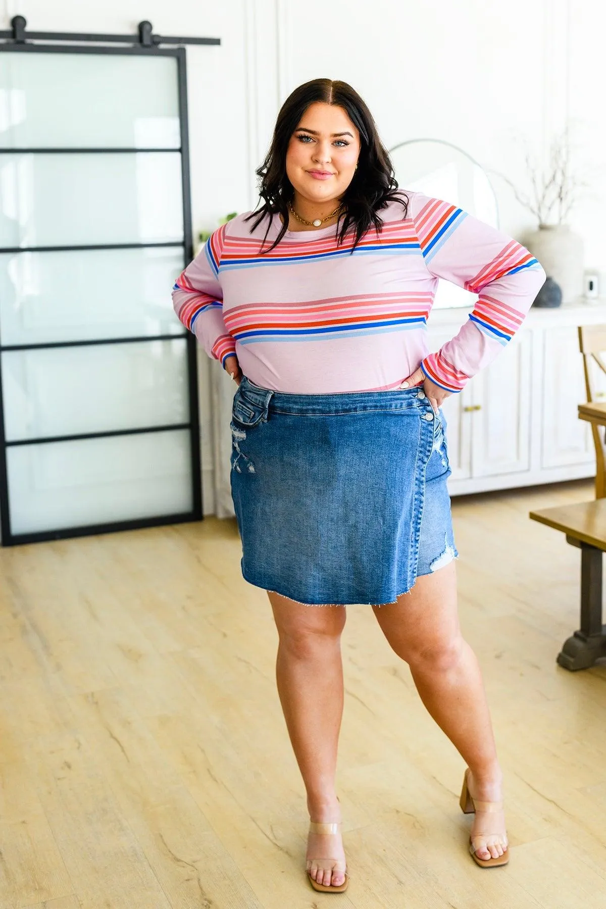 Hazel Blues® |  Sweet Like Candy Striped Long Sleeve