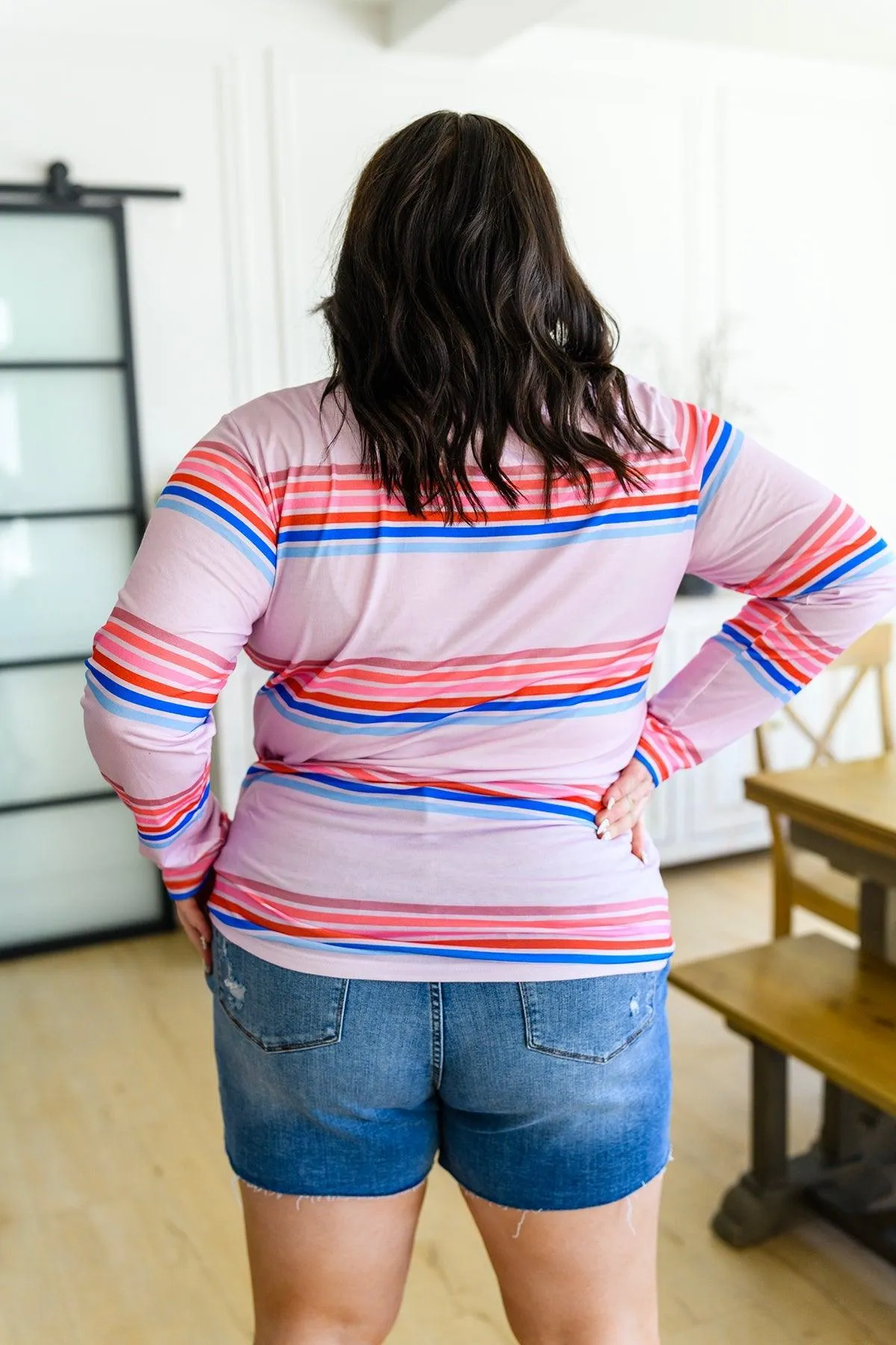 Hazel Blues® |  Sweet Like Candy Striped Long Sleeve