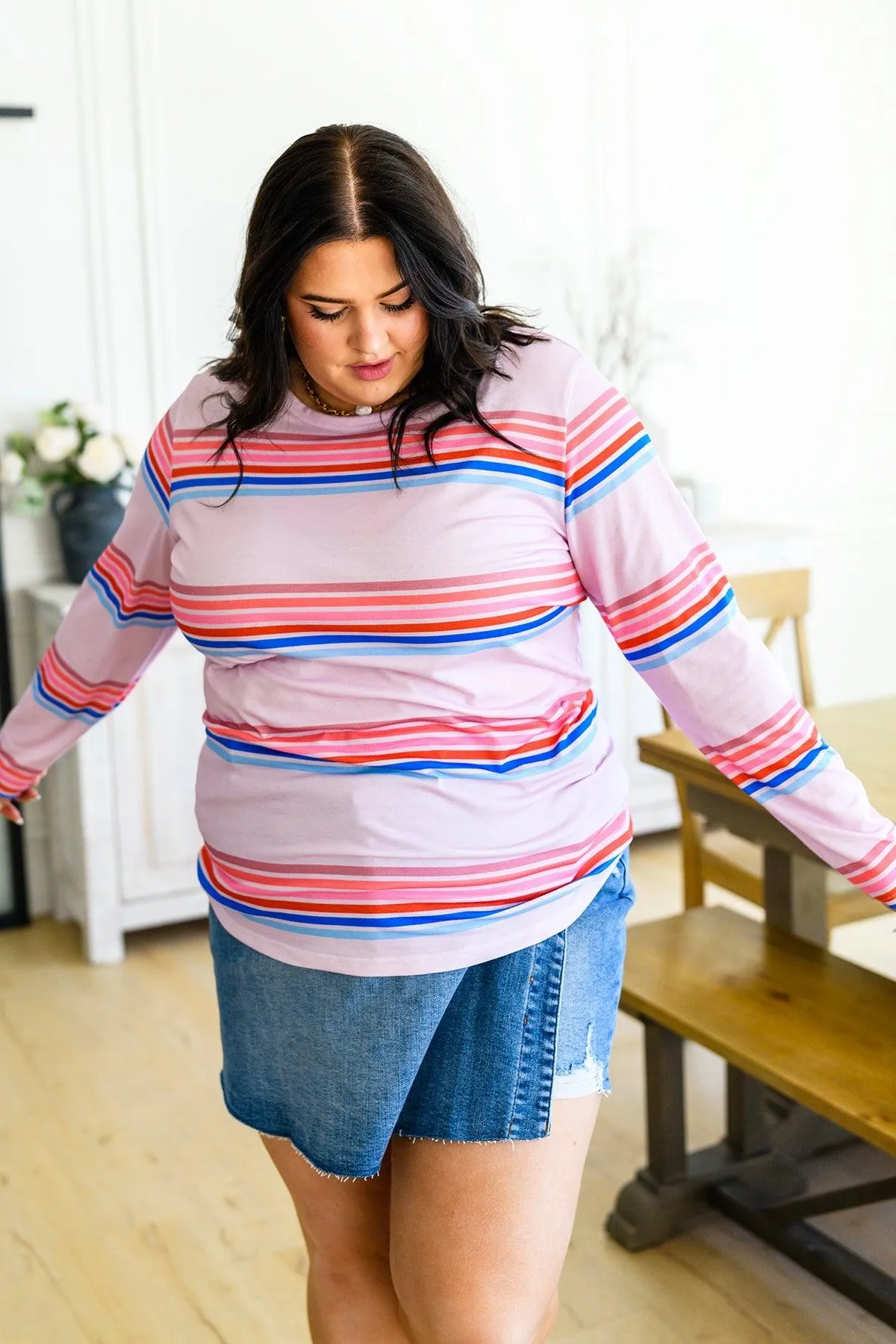 Hazel Blues® |  Sweet Like Candy Striped Long Sleeve