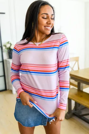 Hazel Blues® |  Sweet Like Candy Striped Long Sleeve