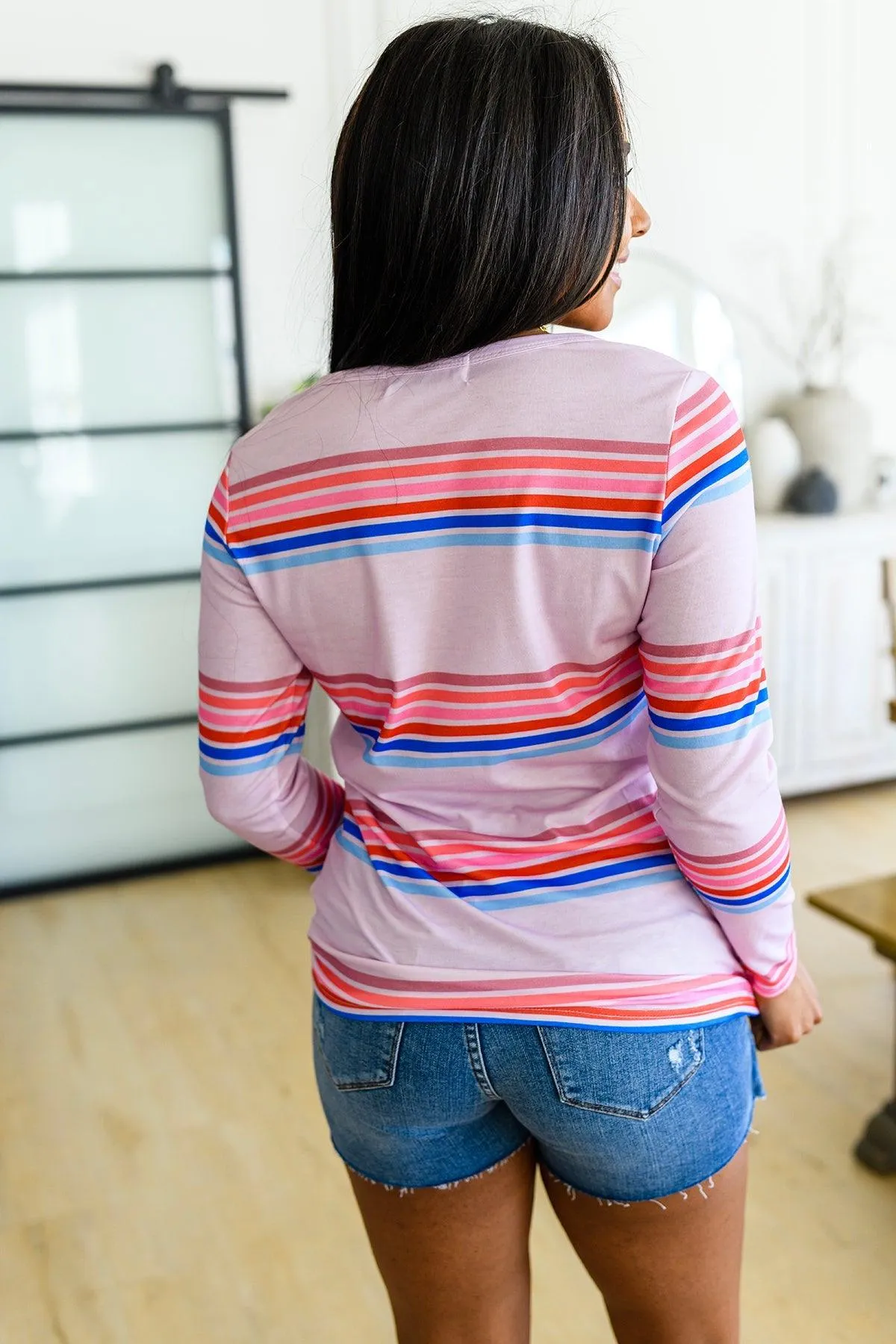 Hazel Blues® |  Sweet Like Candy Striped Long Sleeve