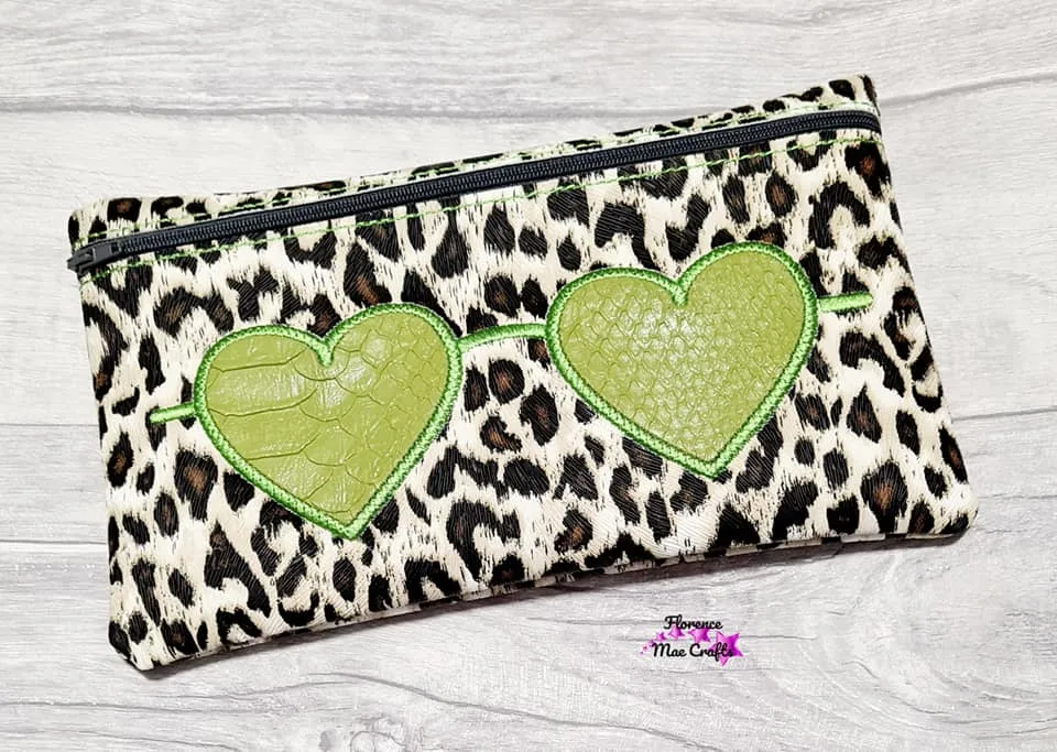 Heart Glasses Applique set machine embroidery design DIGITAL DOWNLOAD