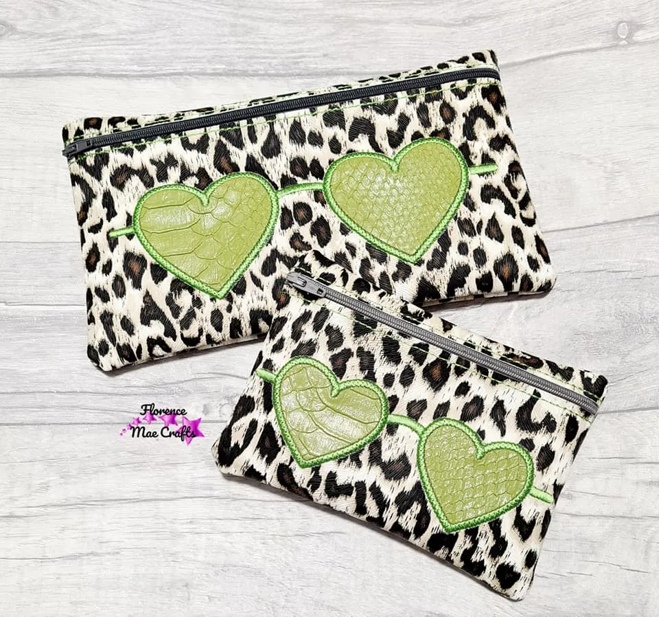 Heart Glasses Applique set machine embroidery design DIGITAL DOWNLOAD