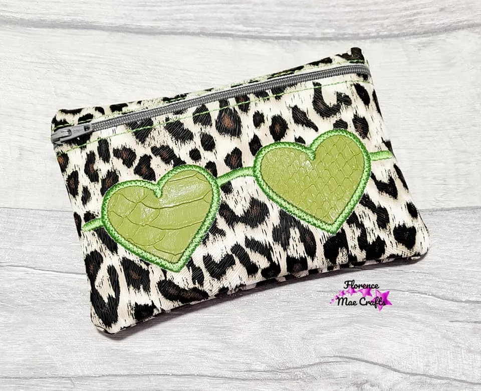 Heart Glasses Applique set machine embroidery design DIGITAL DOWNLOAD