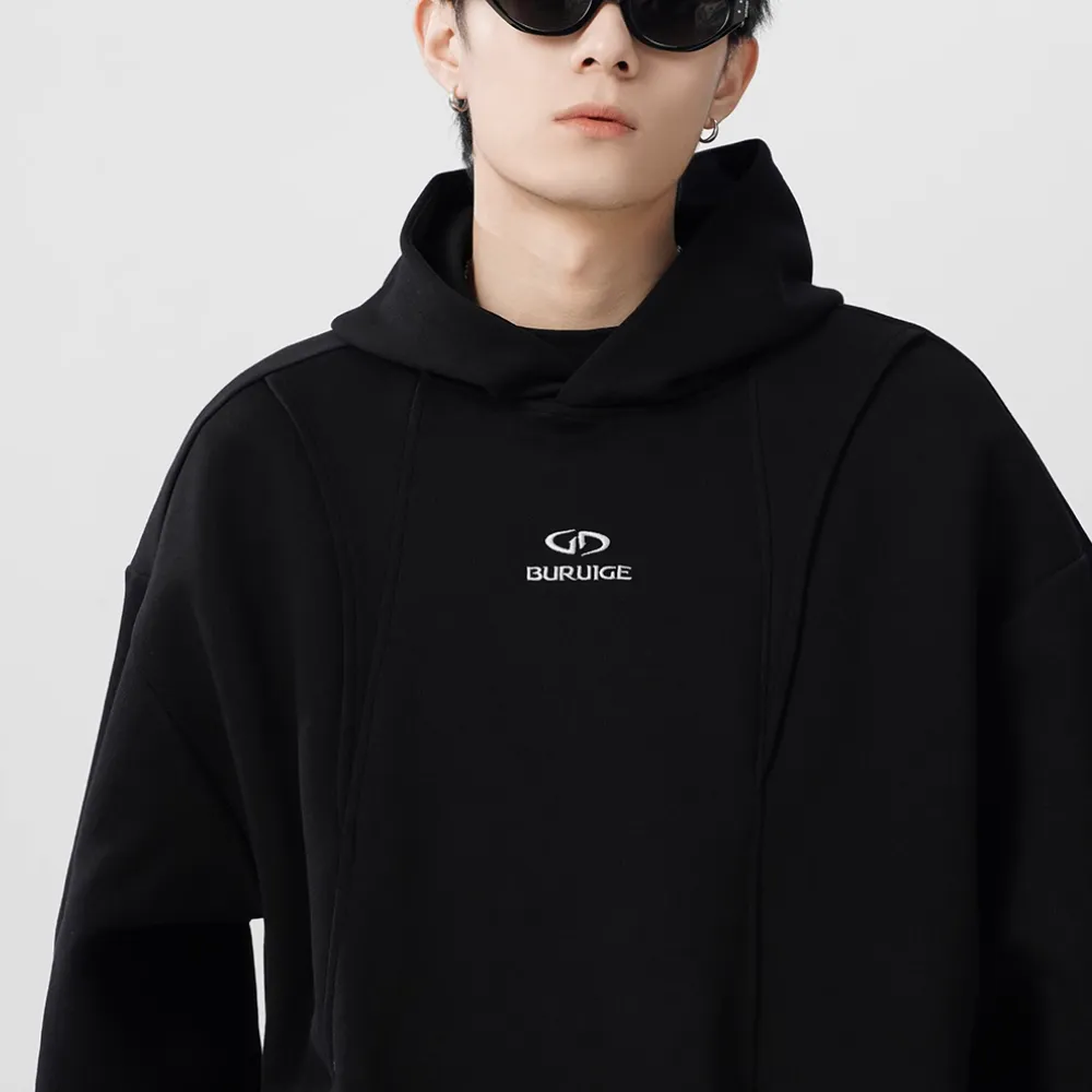 Heavy Dual Zip Embroidered Hoodie