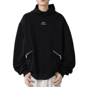 Heavy Dual Zip Embroidered Hoodie
