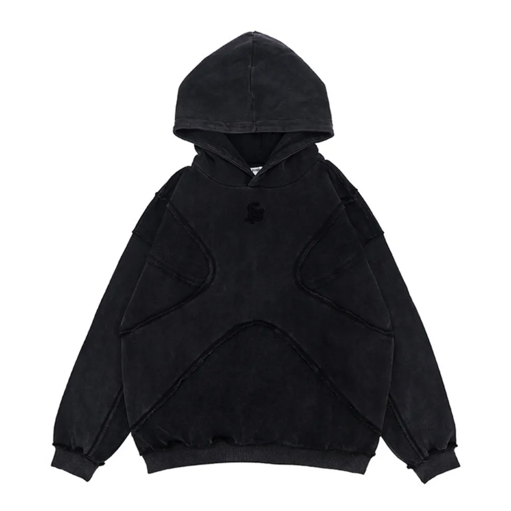 Heavy Solid Color Washed Hoodie