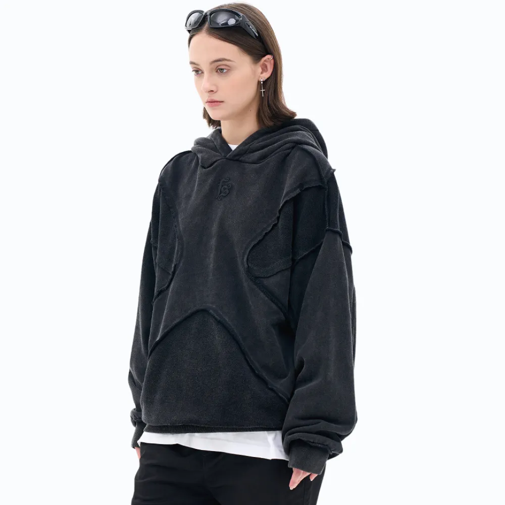 Heavy Solid Color Washed Hoodie