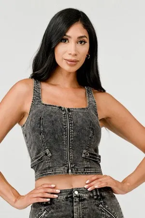 “Heavy Washed” Crop Top