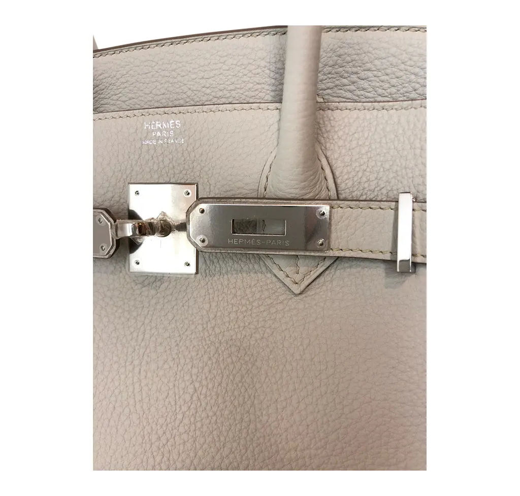 Hermès Birkin 30 Gris Perle Togo PHW