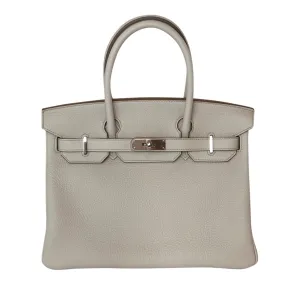 Hermès Birkin 30 Gris Perle Togo PHW