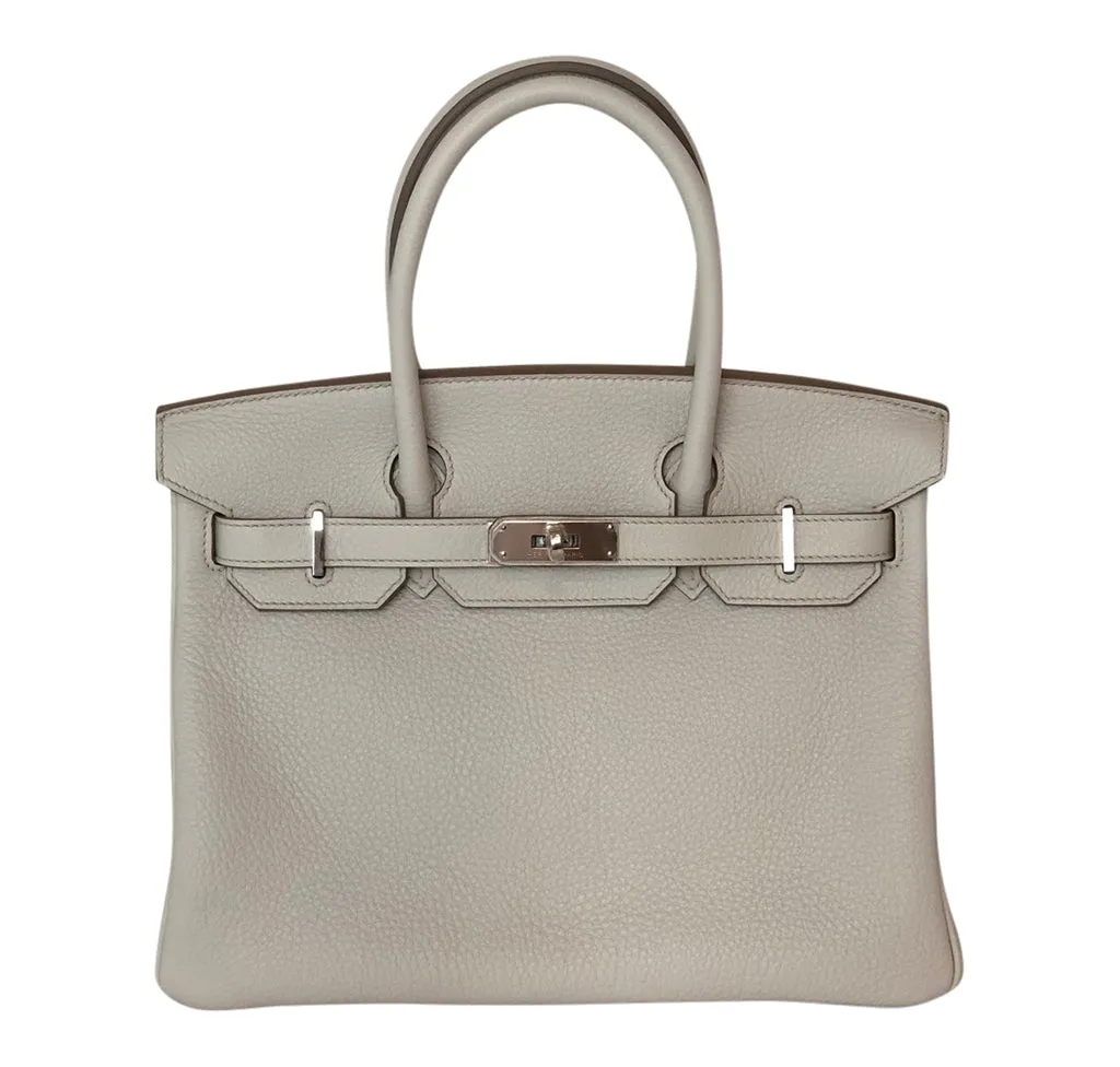 Hermès Birkin 30 Gris Perle Togo PHW