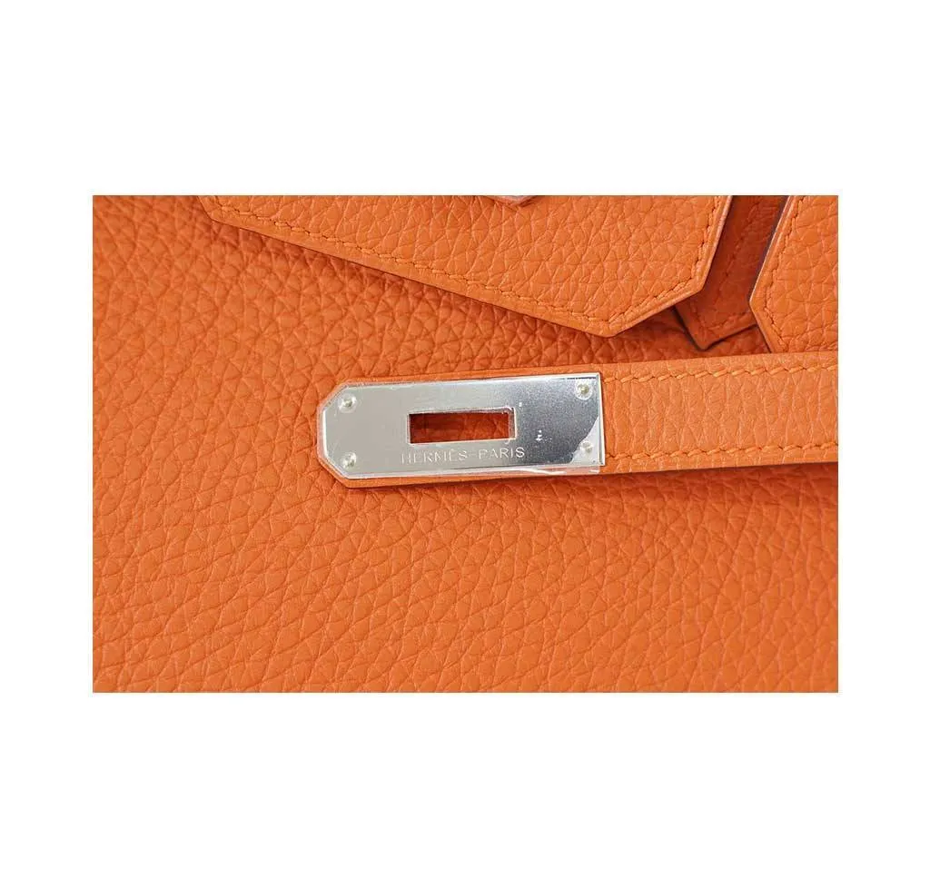 Hermès Birkin 35 H Orange Togo Bag