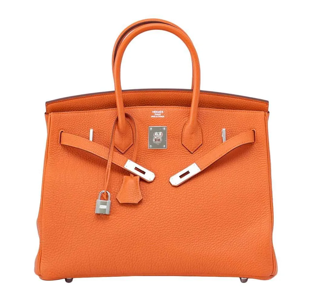 Hermès Birkin 35 H Orange Togo Bag
