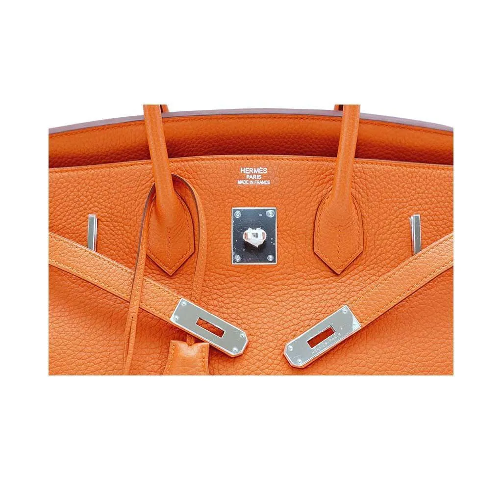 Hermès Birkin 35 H Orange Togo Bag