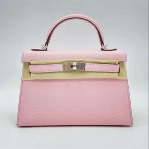 Hermès Kelly 20 Rose Sakura Sellier Chevre Mysore Palladium Hardware PHW