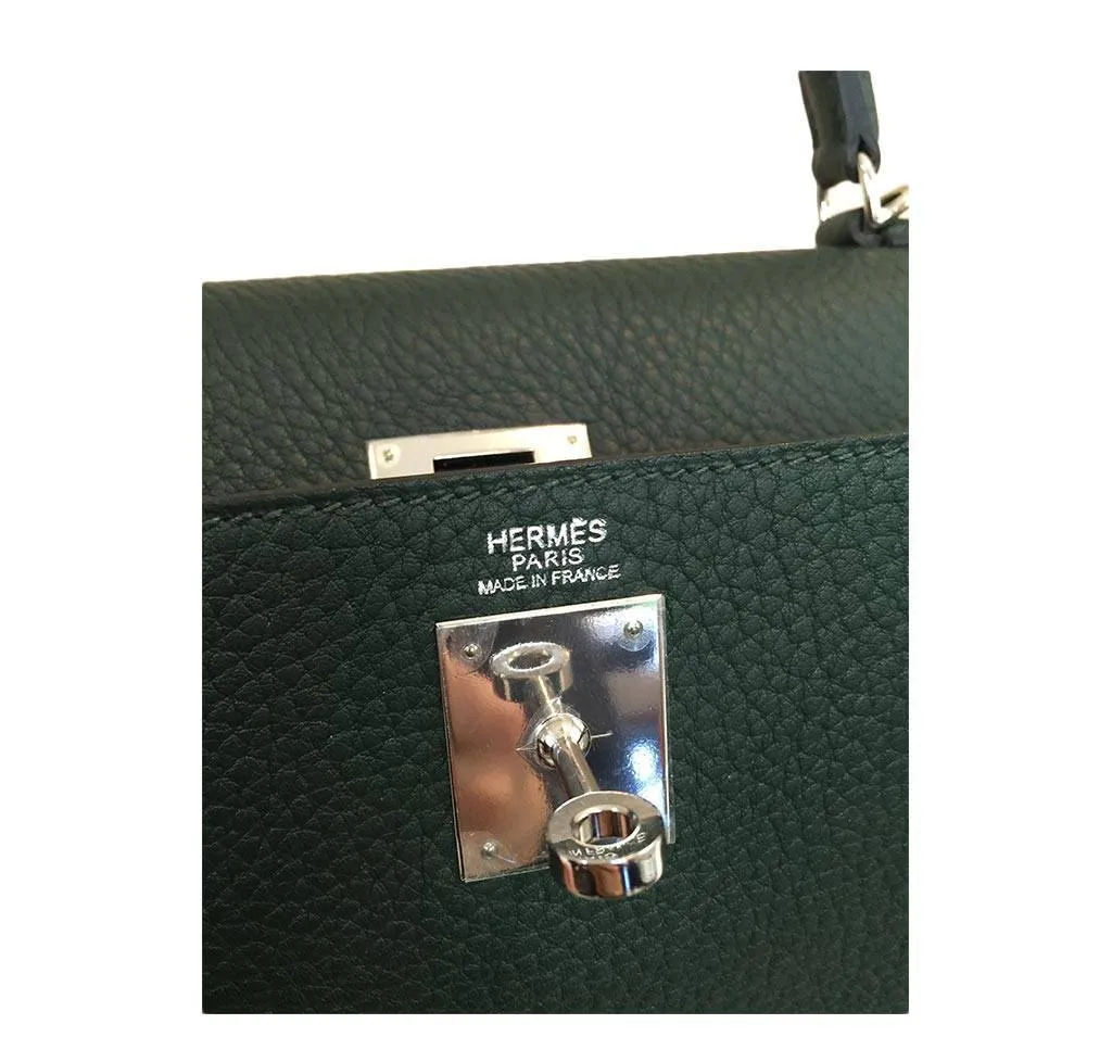 Hermès Kelly 32 Green Bag PHW