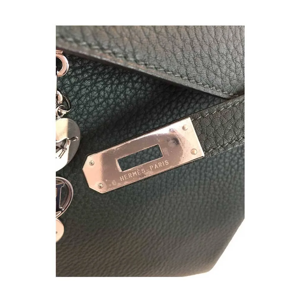 Hermès Kelly 32 Green Bag PHW