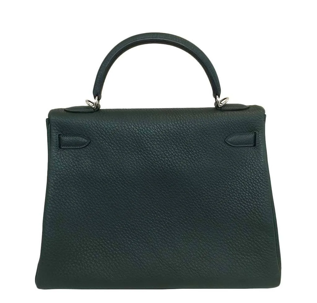 Hermès Kelly 32 Green Bag PHW