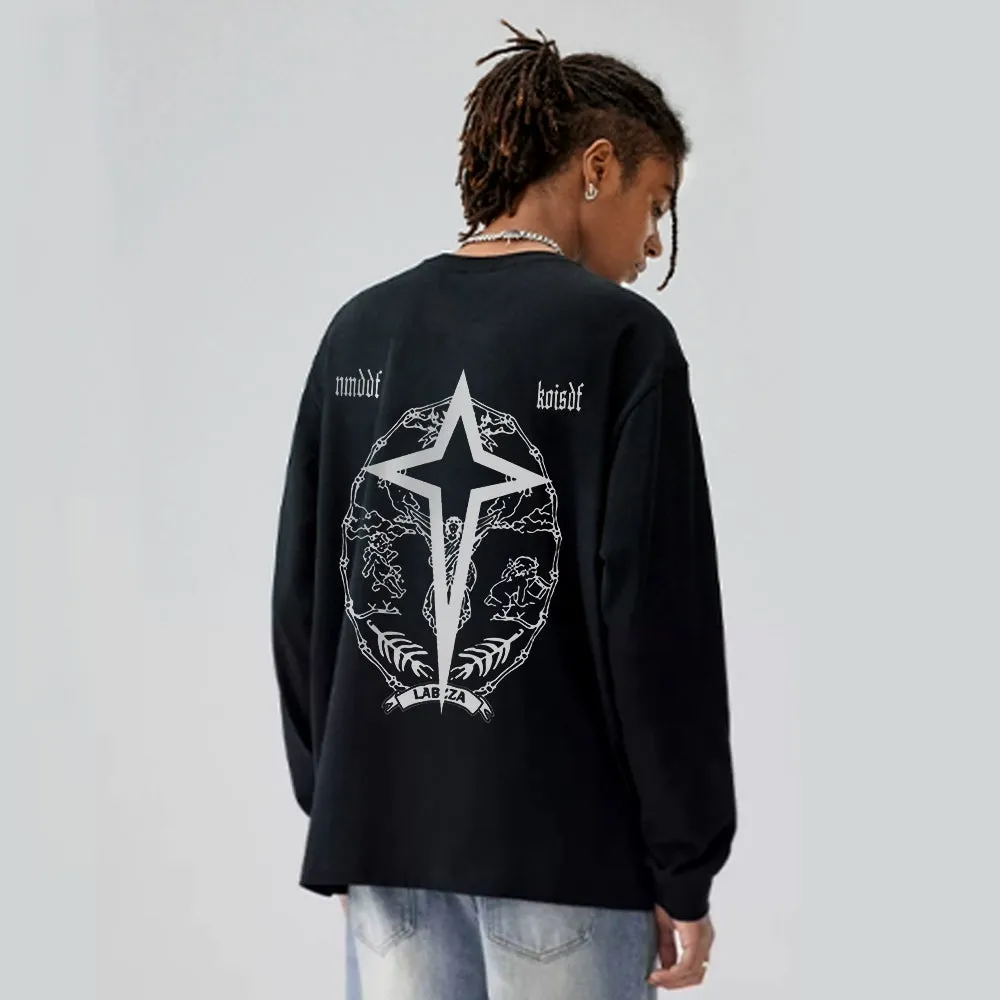 High Street Letter Graphic Long Sleeve Shirt