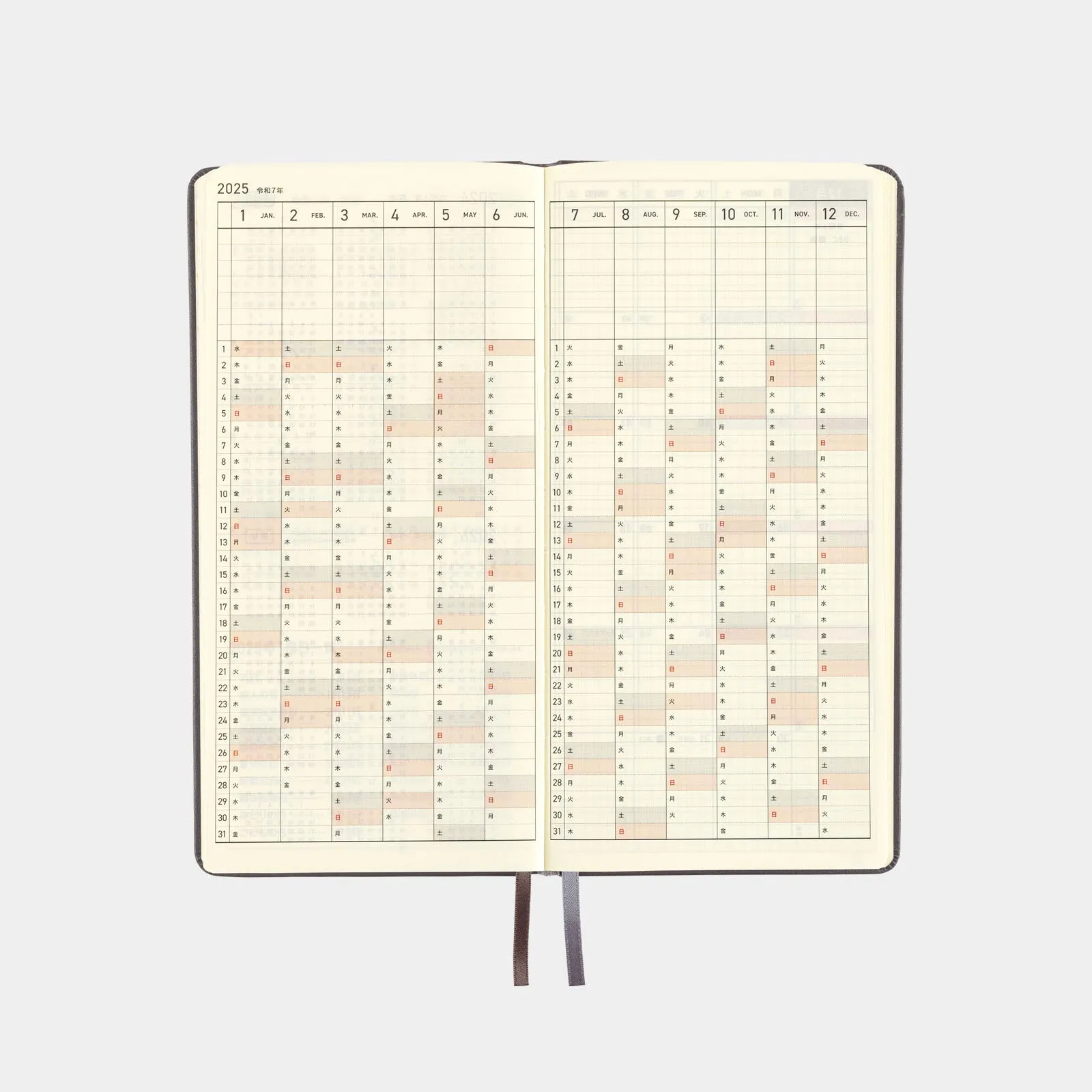 [Hobonichi 2025] Weeks Leather // Steel Gray (English)