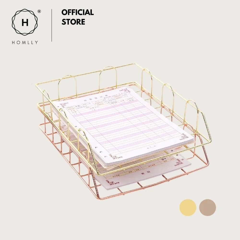 Homlly keii Gold Document Tray