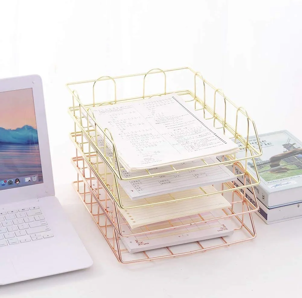 Homlly keii Gold Document Tray
