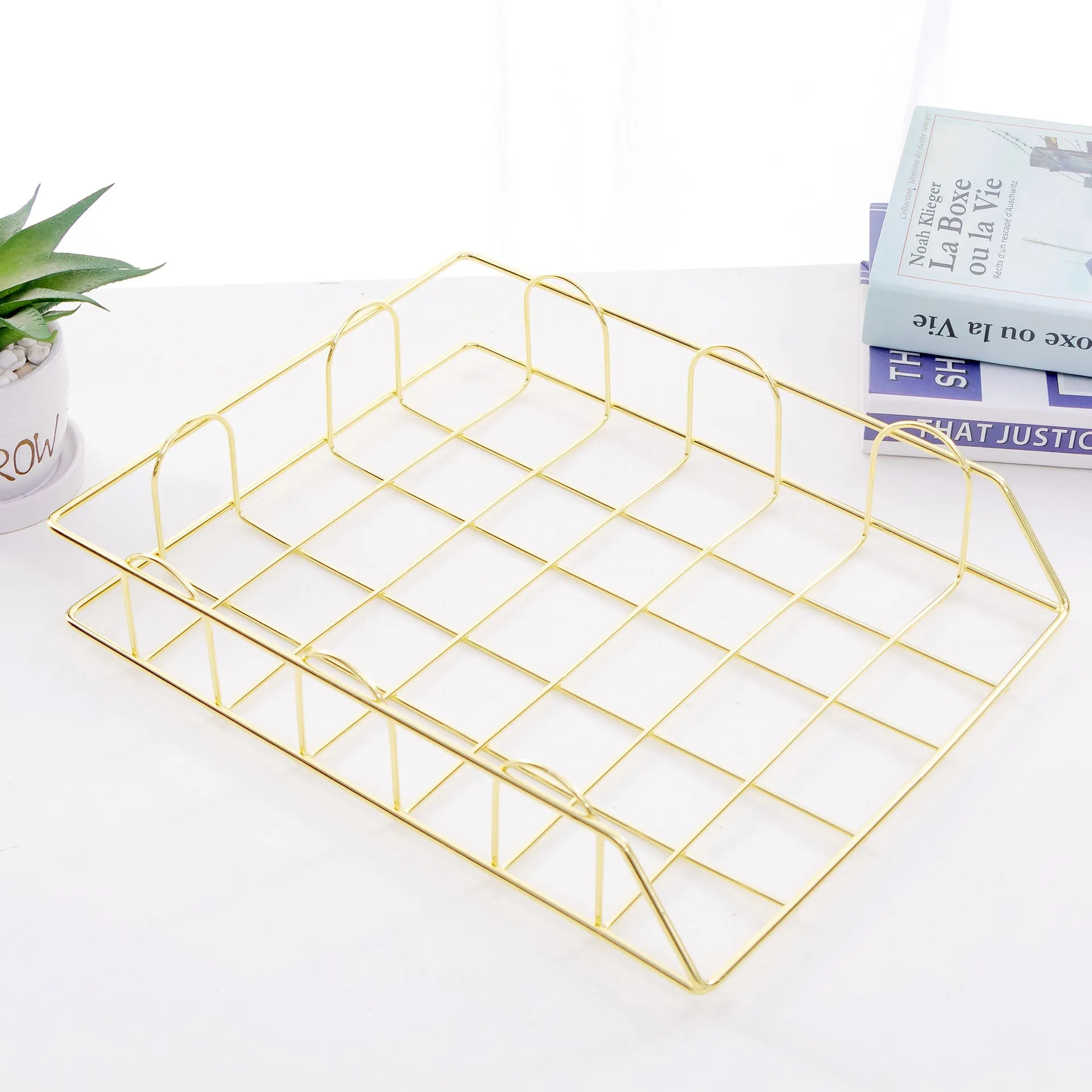 Homlly keii Gold Document Tray