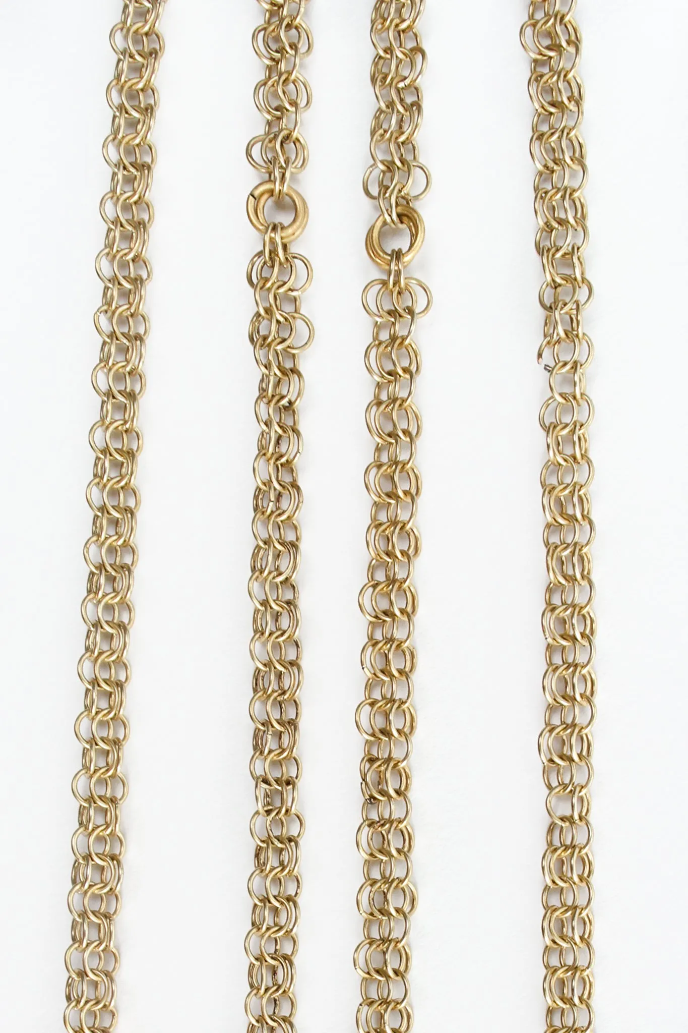 Horn Plate Antiqued Gold Ring Mesh Micro Bag