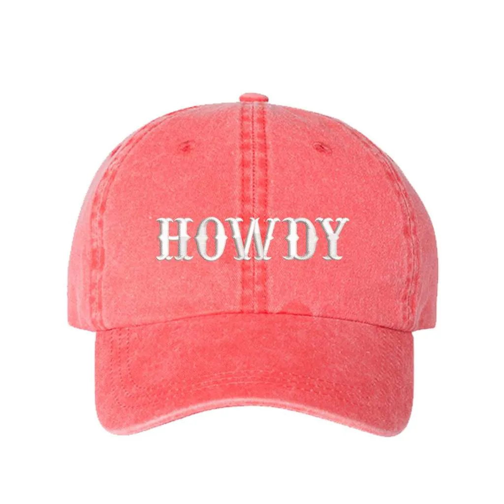 Howdy Washed Baseball Hat - Country Rodeo Baseball Hat