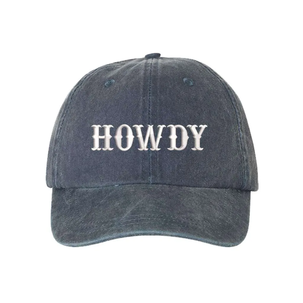 Howdy Washed Baseball Hat - Country Rodeo Baseball Hat