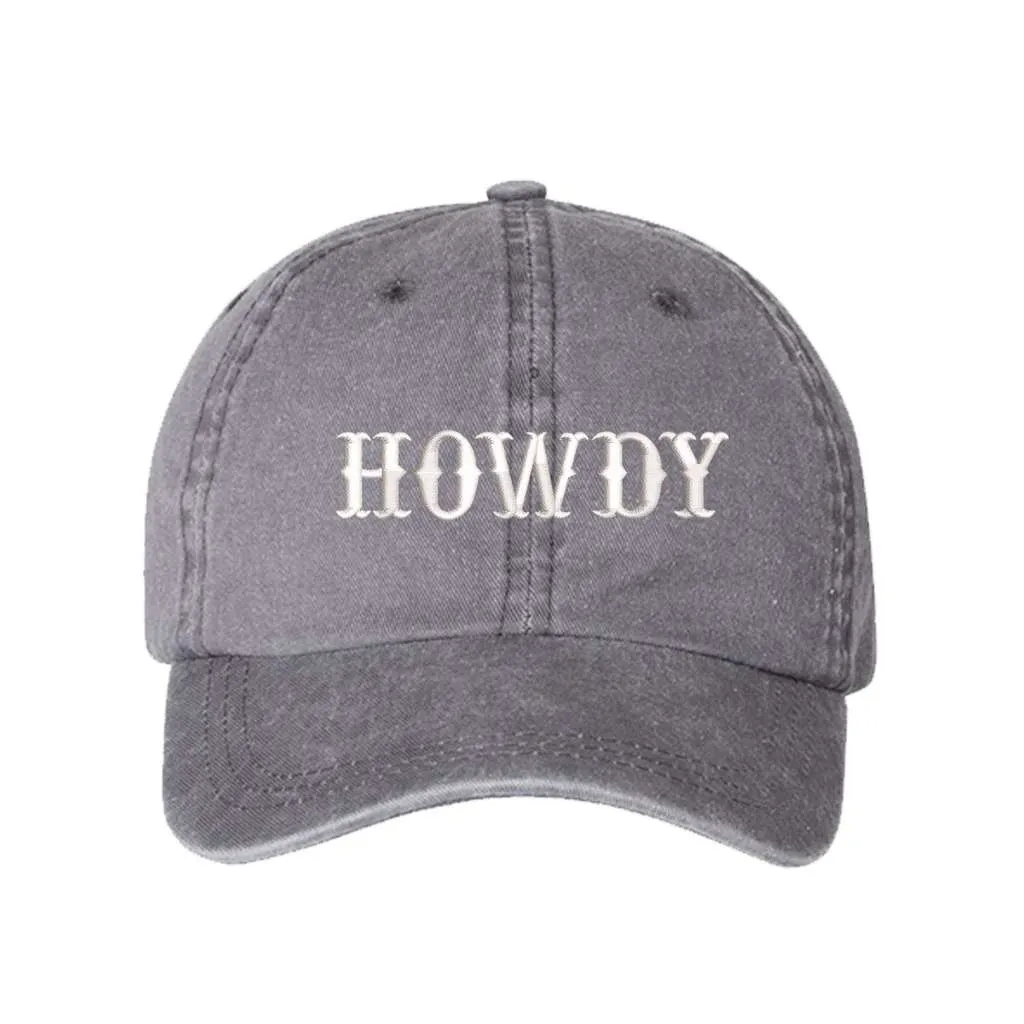Howdy Washed Baseball Hat - Country Rodeo Baseball Hat