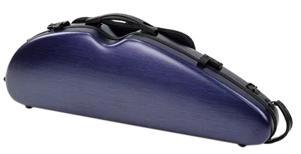 HQ Polycarbon Violin Case Half Moon 4/4 - Brushed Blue