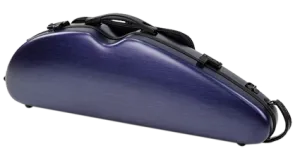 HQ Polycarbon Violin Case Half Moon 4/4 - Brushed Blue