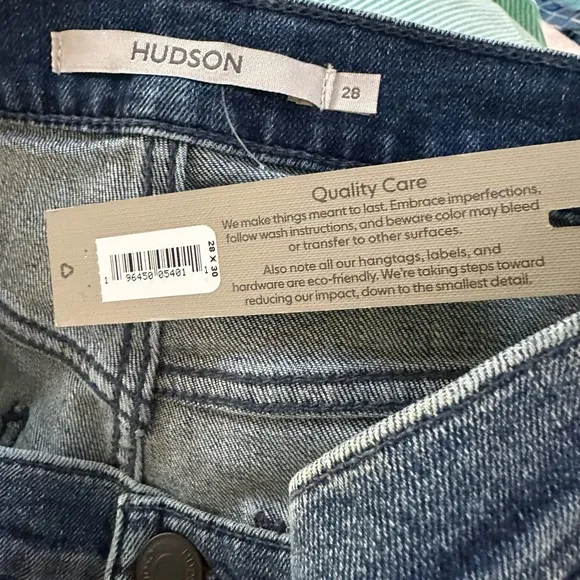 Hudson Dark Wash Distressed Denim Jeans size 28