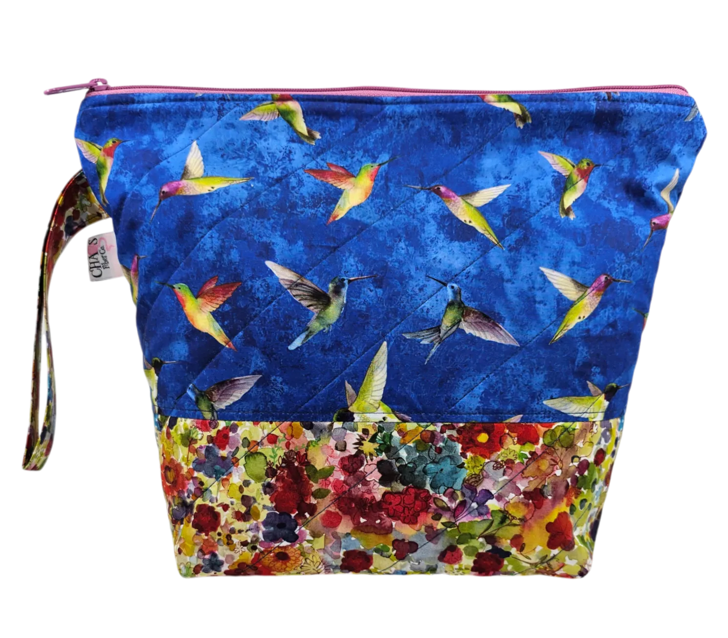 Hummingbirds on Blue - Project Bag - Medium