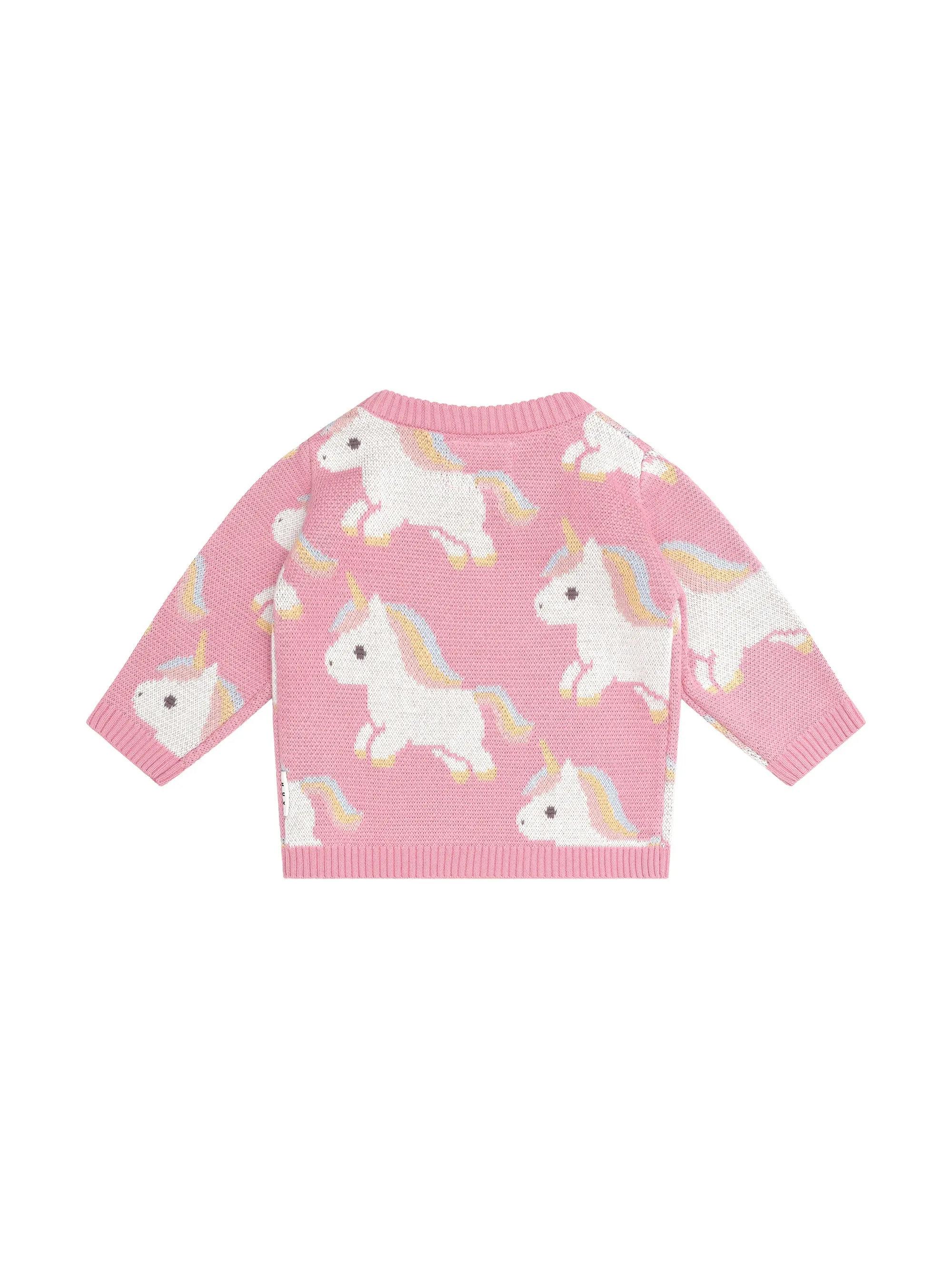 Huxbaby Unicorn Knit Jumper Bubblegum