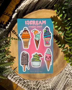 I SCREAM Sticker Sheet