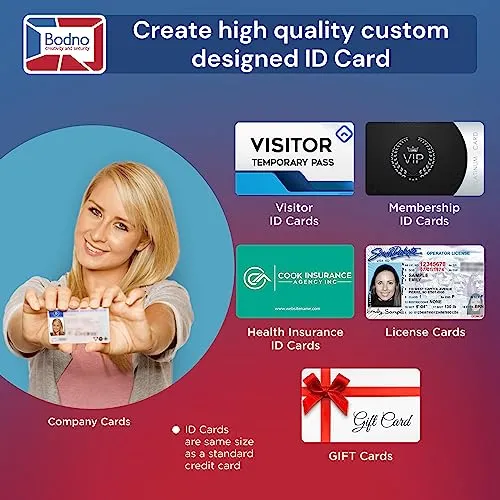 ID Card Printer Evolis Zenius Single Sided & Complete Supplies Package with Bodno Silver Edition ID Software