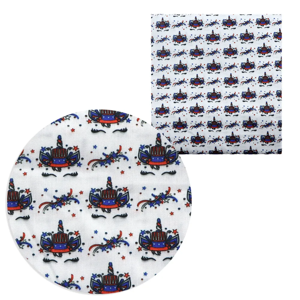 Independence Day (4 of july) Theme Printed Fabric