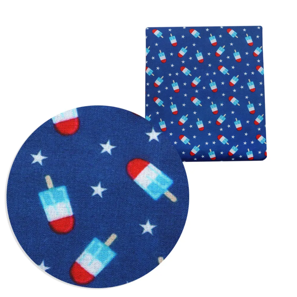 Independence Day (4 of july) Theme Printed Fabric