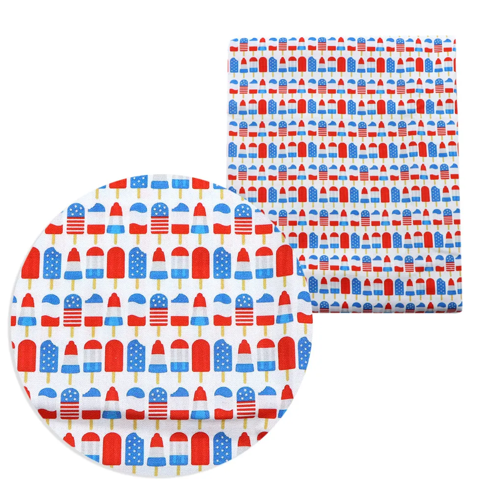 Independence Day (4 of july) Theme Printed Fabric