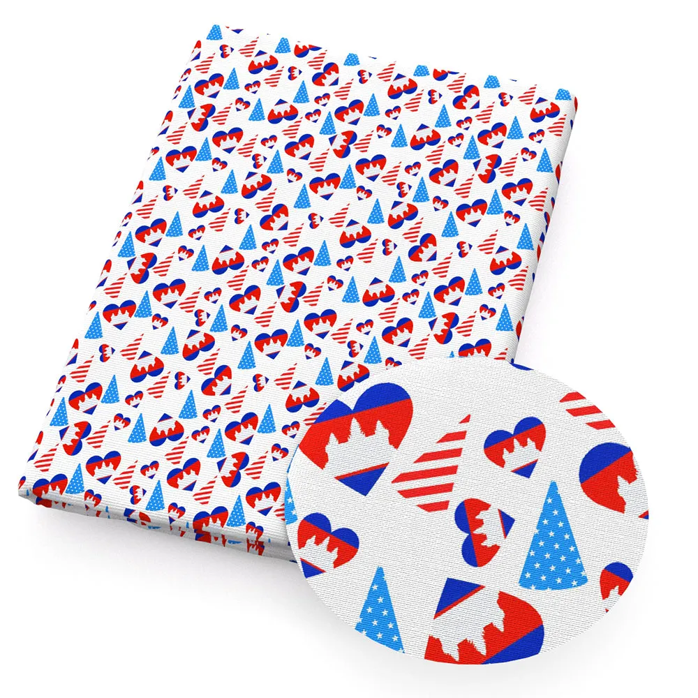 Independence Day (4 of july) Theme Printed Fabric