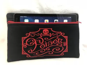 iPad or Tablet Embroidered "Poison" bag | stitchywoman.net