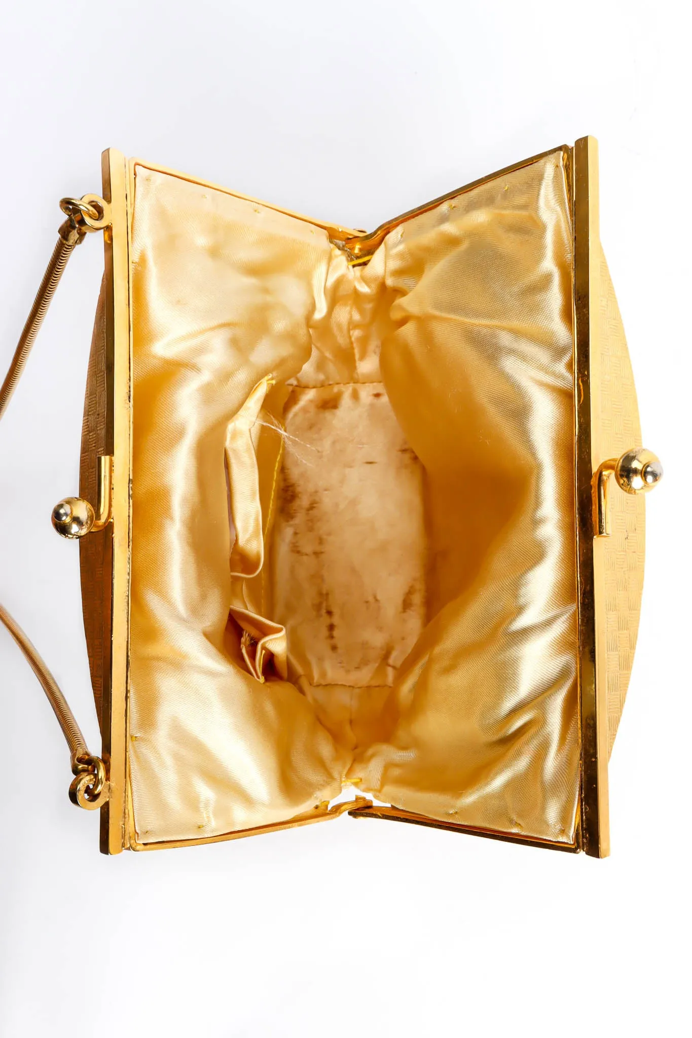 Iridescent Rhinestone Frame Pouch Bag