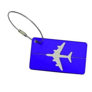 ISKYBOB Aluminium Alloy Luggage Tags Baggage Name Tags Suitcase Address Label Holder Travel Accessories drop shipping
