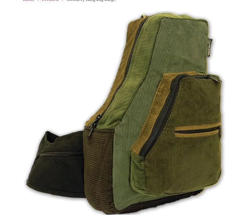 Ixchel - Patchwork Corduroy Sling Daypack