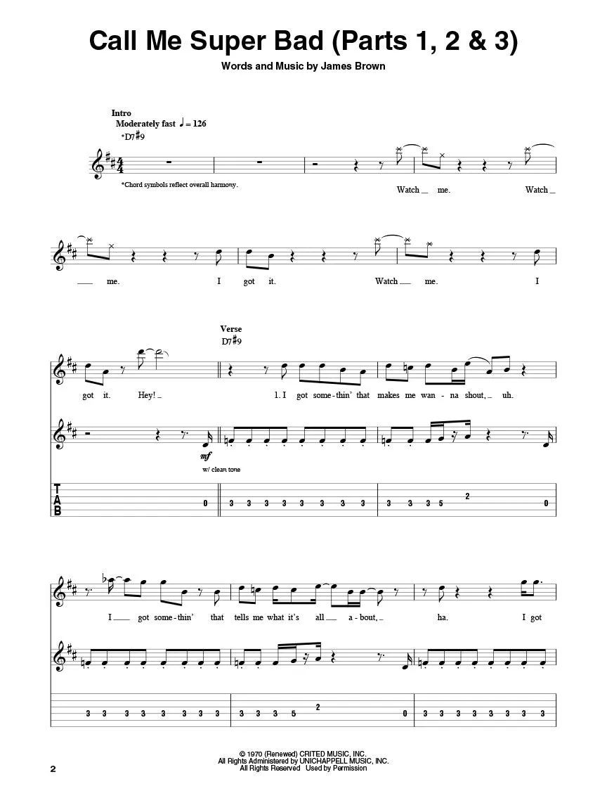 James Brown Guitar Play-Along