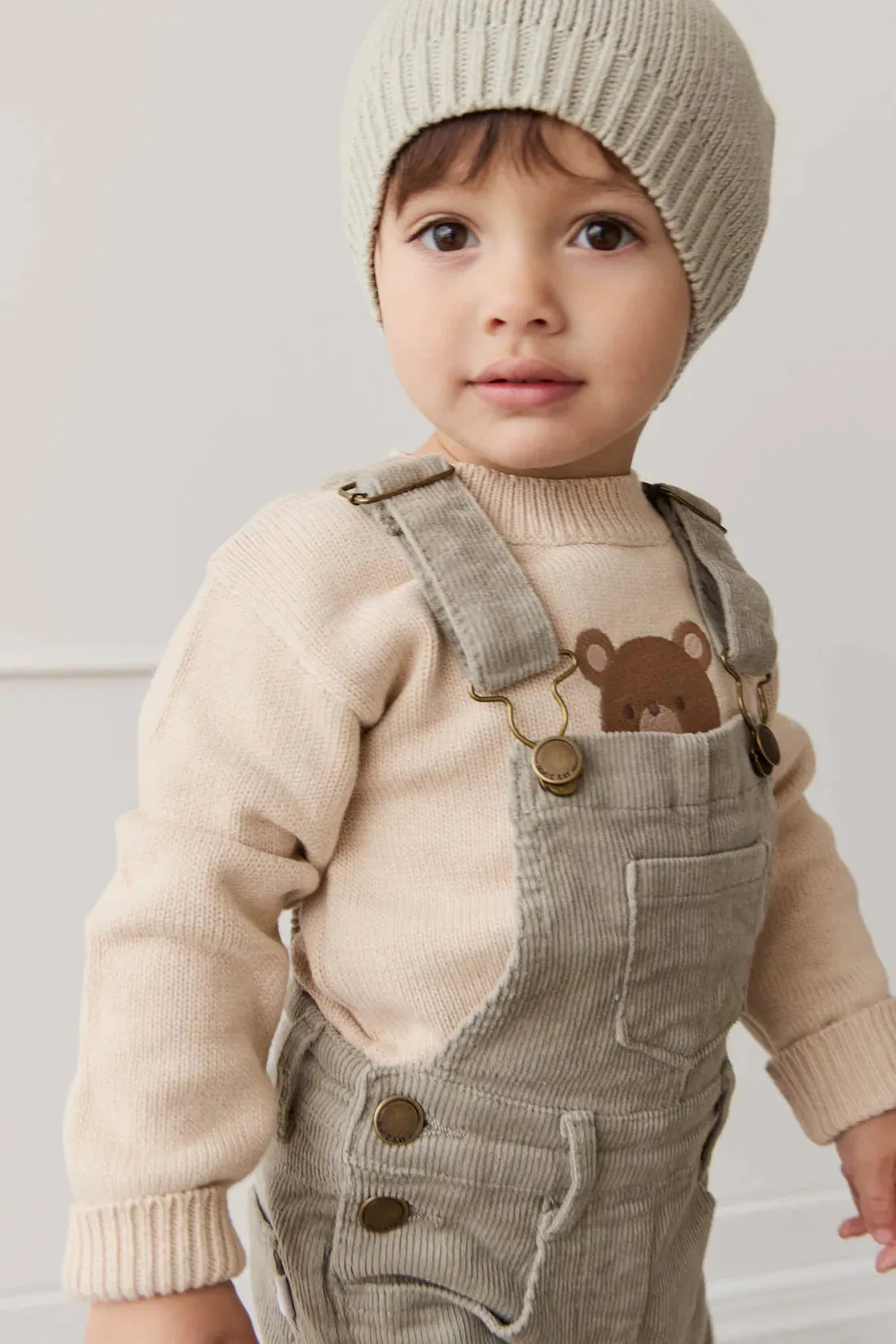 Jamie Kay Leon Jumper - Oatmeal Marle Jacquard Bobbie Bear